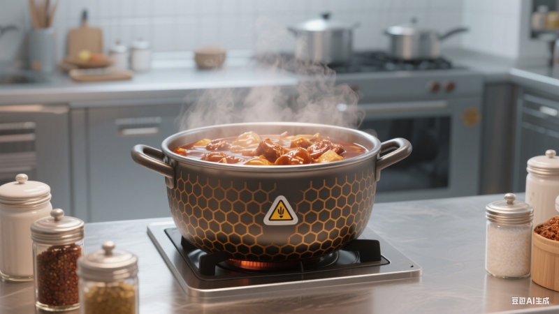 蜂窝卤煮锅的特点，蜂窝卤煮锅最显著的特点在于其锅底与内壁的蜂窝状结构设计，这一设计从根本上优化了热量传递与物料处理效果，适配多样化卤煮需求(6)