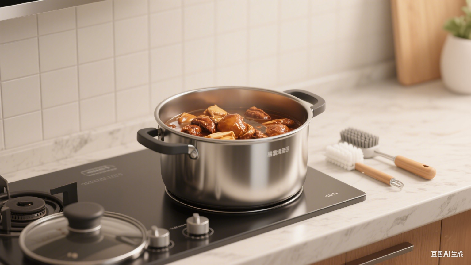 商用易清洁卤煮锅：光滑表面不粘卤汁，清洁省时省力(1)