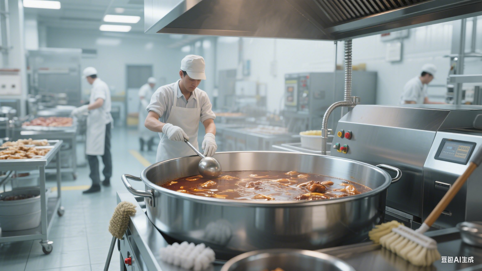 商用易清洁卤煮锅：光滑表面不粘卤汁，清洁省时省力(5)