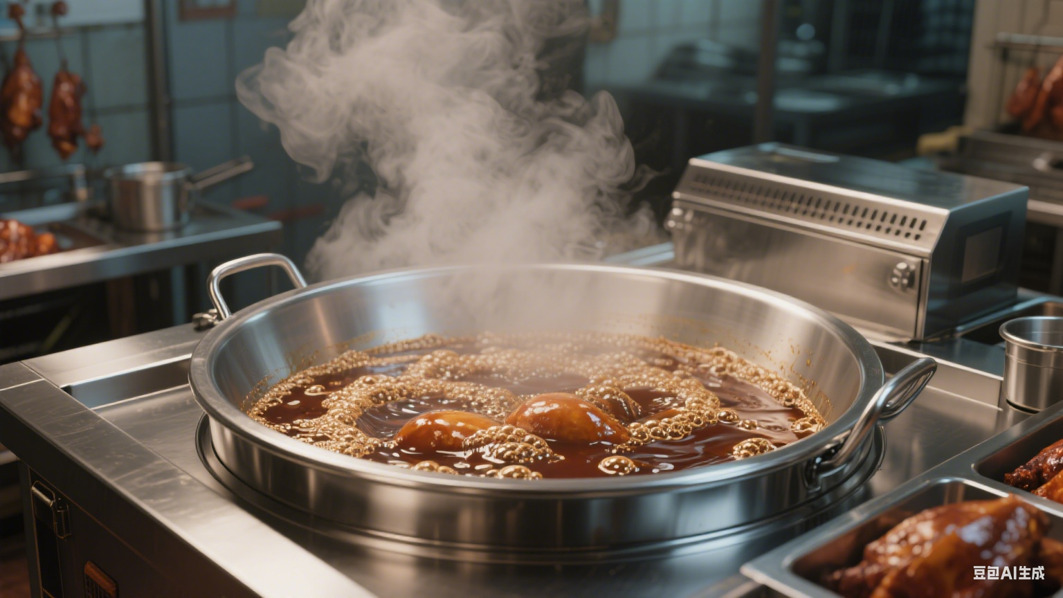 不锈钢耐用卤煮锅：材质坚固，长期使用不易损坏(2)