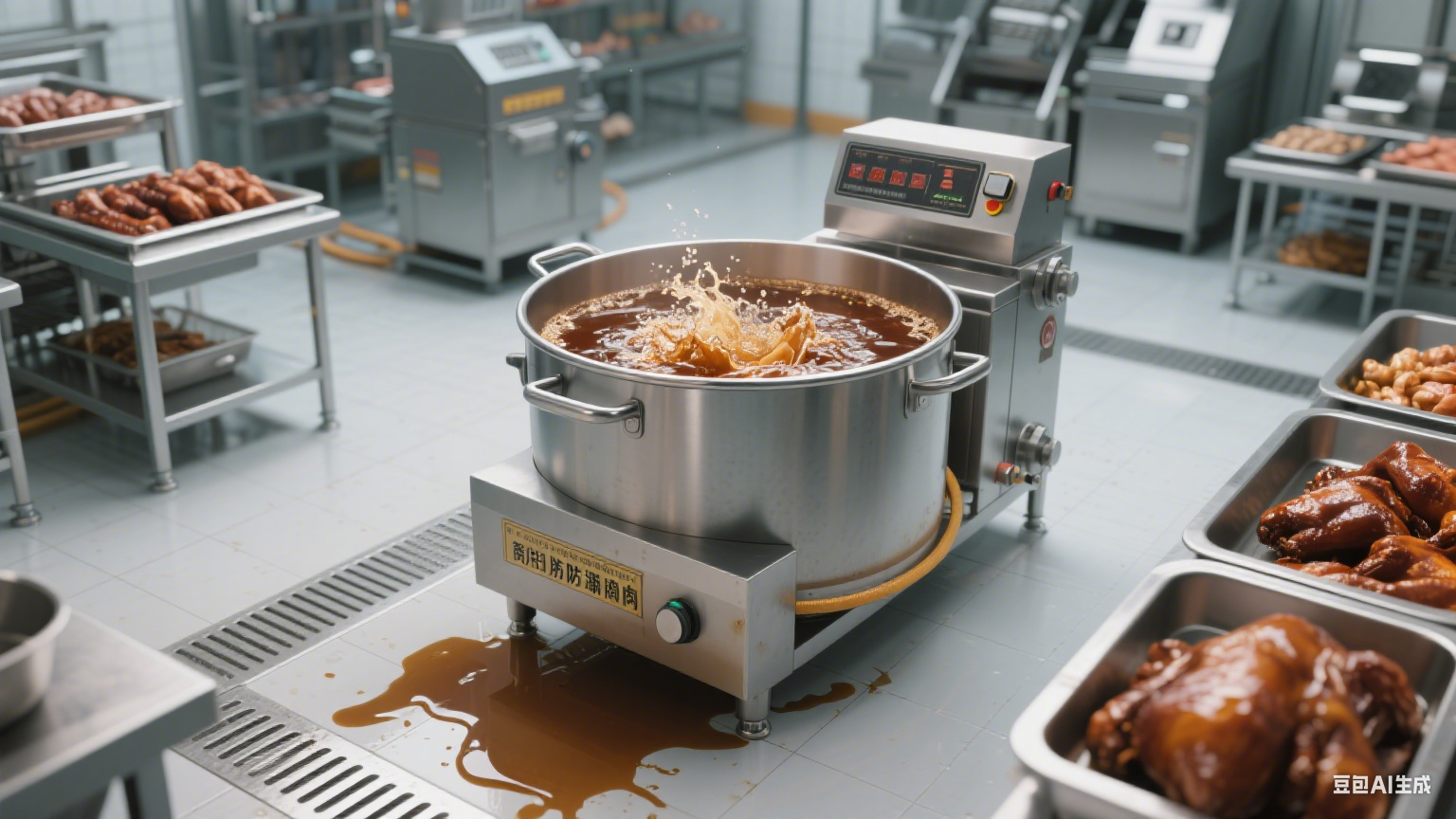 商用防溢卤煮锅：避免卤汁溢出弄脏设备，清洁更轻松(1)