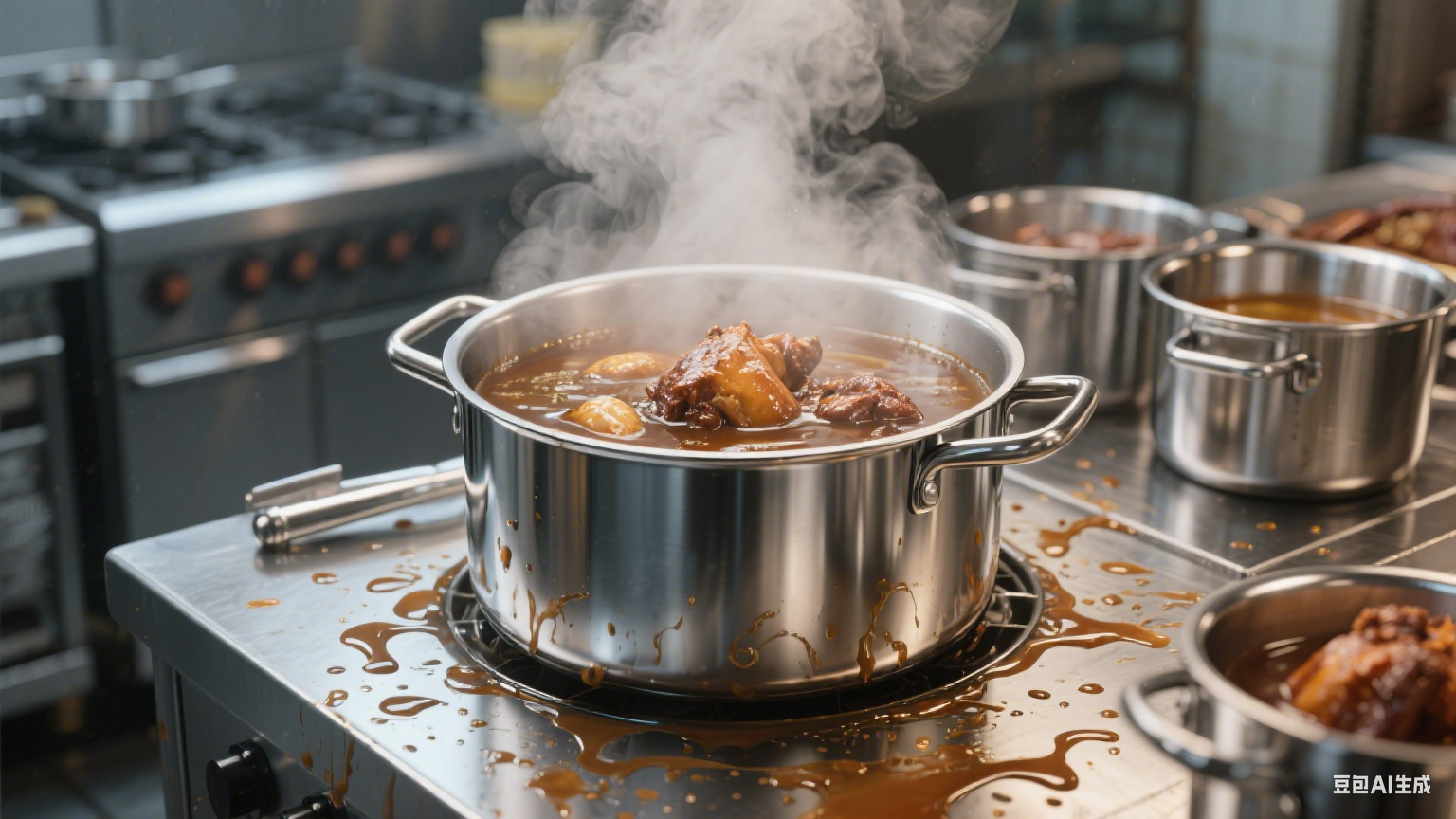 自动翻锅卤汤蜂窝式卤煮锅：咋沥汤？耐用吗？(3)