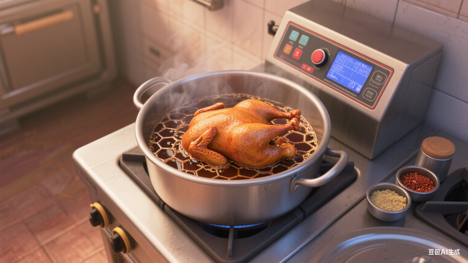 蒸汽五面蜂窝控温控时整鸡卤煮支持自动搅拌吗?(1)