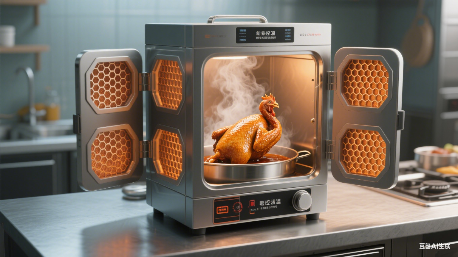 蒸汽五面蜂窝控温控时整鸡卤煮支持自动搅拌吗?(3)