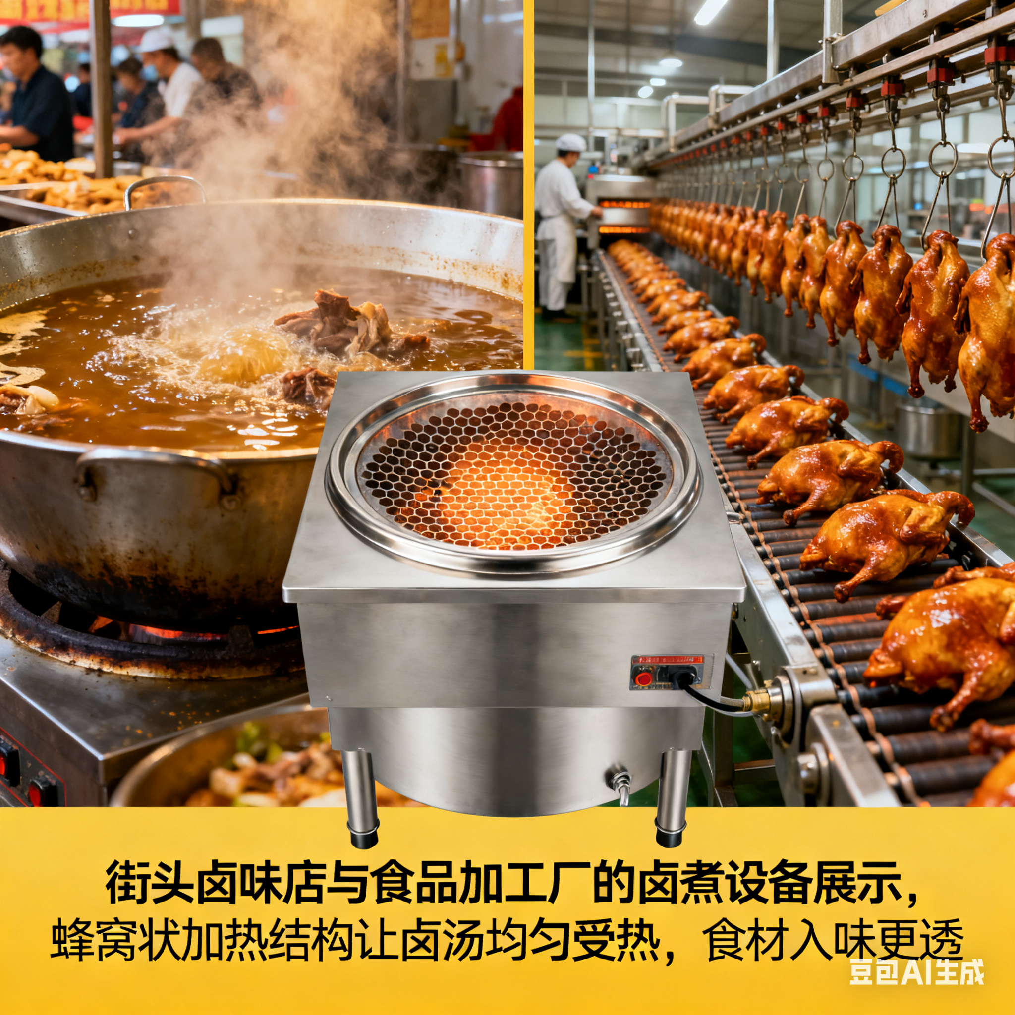不锈钢烧鸡蜂窝卤煮设备，有哪些实用加热方式？(1)