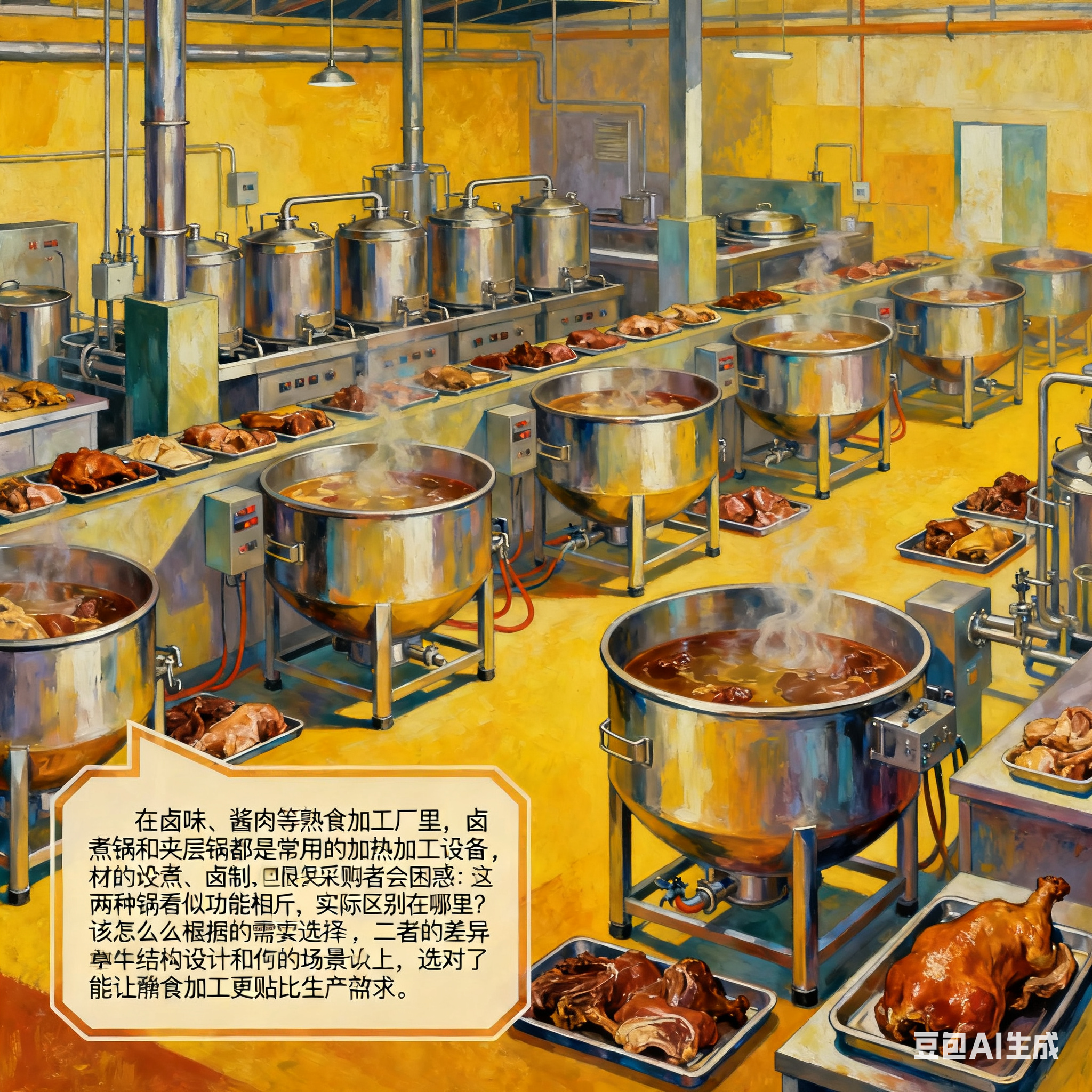 熟食加工：卤煮锅和夹层锅有啥不一样？(1)